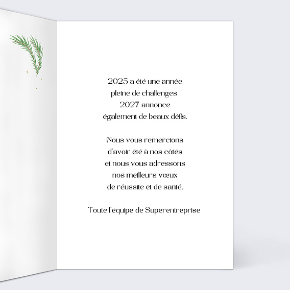 Carte de Voeux Entreprise Photos sapin