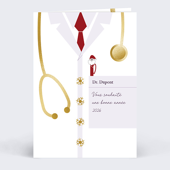 Carte de vœux entreprise Blouse Recto