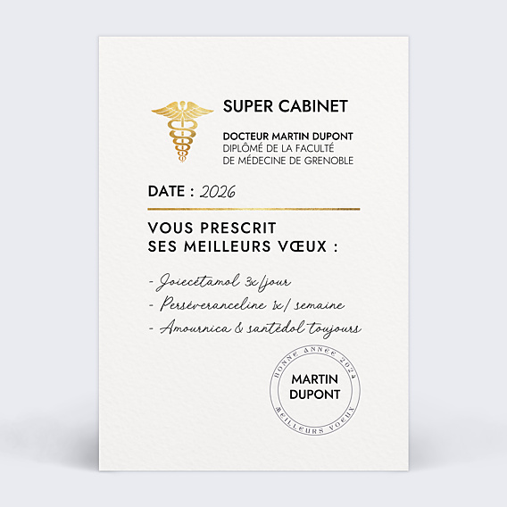 Carte de Voeux Entreprise Ordonnance