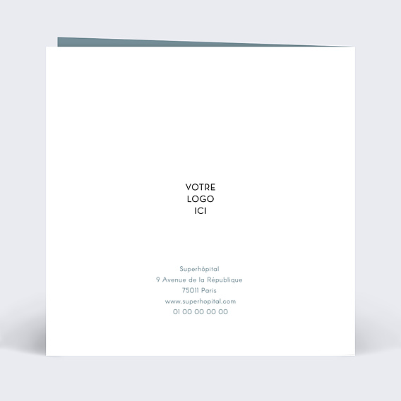 Carte de vœux entreprise Stéthoscope Verso