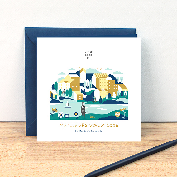 Carte de vœux entreprise Dynamisme de la Ville Après 4