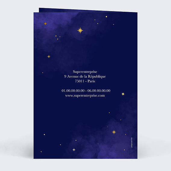 Carte de vœux entreprise Concept positif Verso