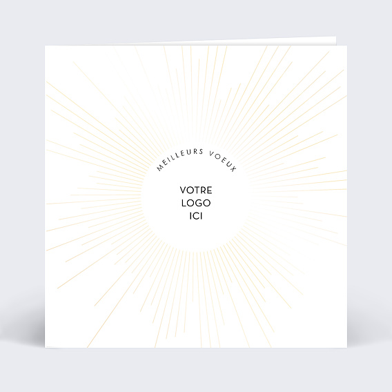 Carte de vœux entreprise Dorure Stellar Recto