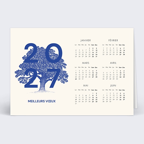 Carte de Voeux Entreprise Calendrier arbre de vie