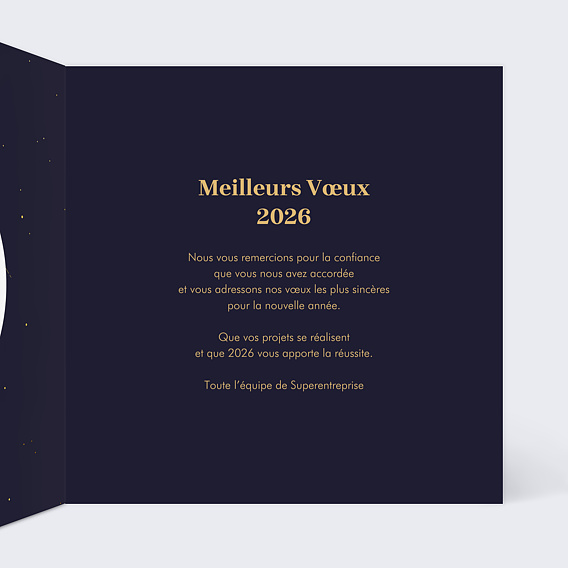 Carte de vœux entreprise Rebondir Intérieur Droit