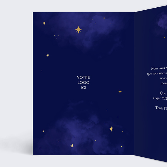 Carte de vœux entreprise Concept positif Intérieur Gauche