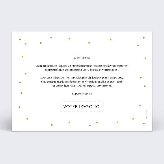 Carte de Voeux Entreprise Tirage végétal