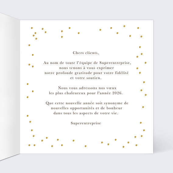 Carte de vœux entreprise Grande Couronne Intérieur Droit