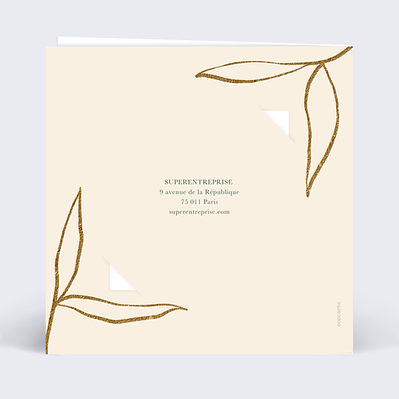 Carte de Voeux Entreprise Chiffres fleuris