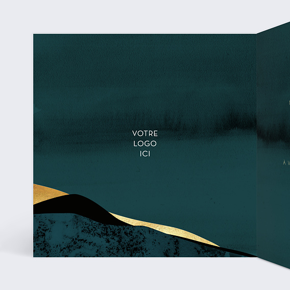 Carte de vœux entreprise Sommets Intérieur Gauche