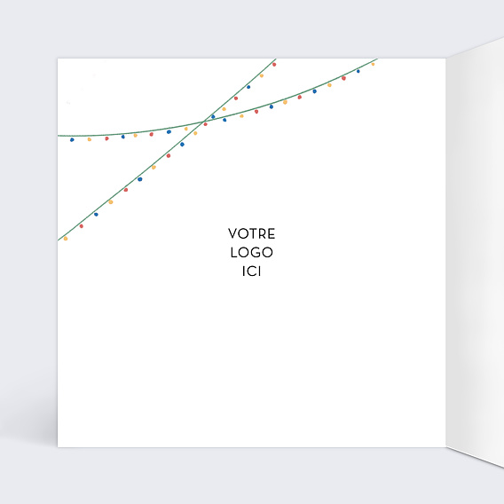 Carte de vœux entreprise Masque de Fêtes Intérieur Gauche