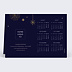 Carte de vœux entreprise Calendrier Étoiles Suspendues Verso