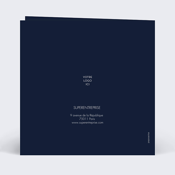 Carte de vœux entreprise Lettres Capitales Verso