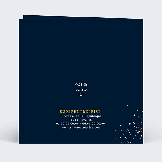 Carte de vœux entreprise Sur un Plateau Verso