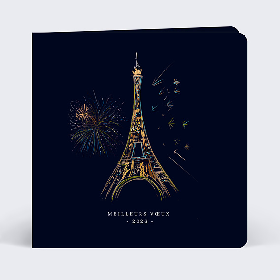Carte de Voeux Entreprise Tour Eiffel