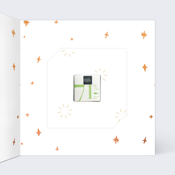 Carte de vœux entreprise Panier chocolat Intérieur Droit