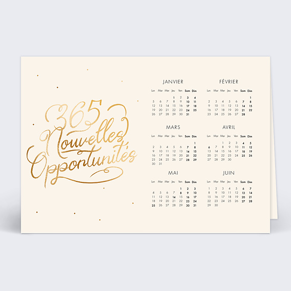 Carte de vœux entreprise 365 opportunités Recto