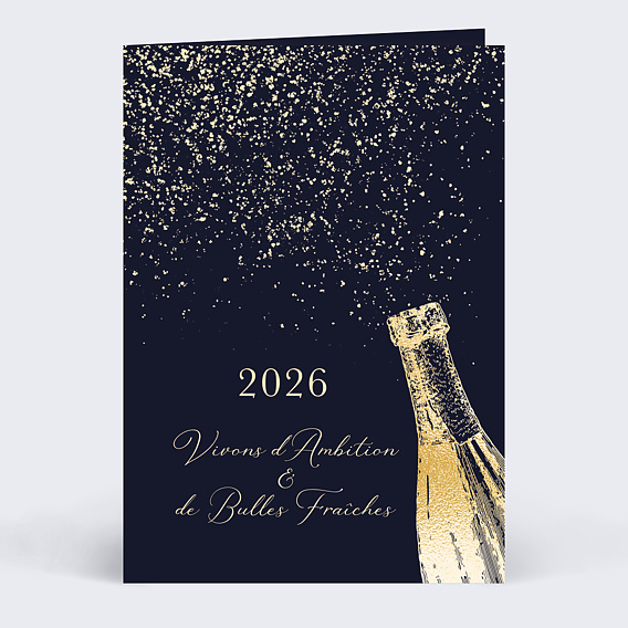 Carte de vœux entreprise Bulles Fraîches Recto