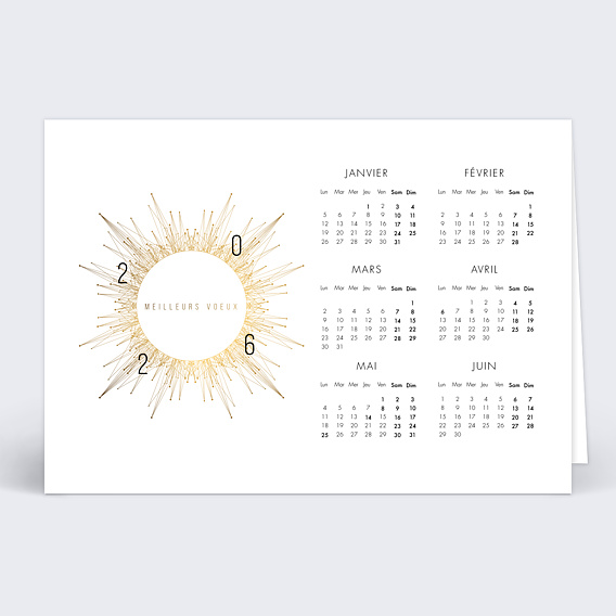 Carte de vœux entreprise Calendrier Connexions Recto
