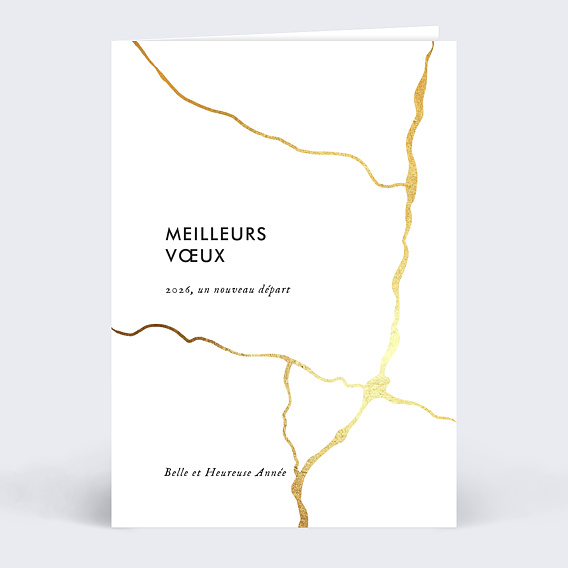 Carte de vœux entreprise Kintsugi Recto