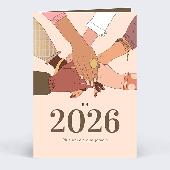 Carte de vœux entreprise Solidarité Féminine Recto