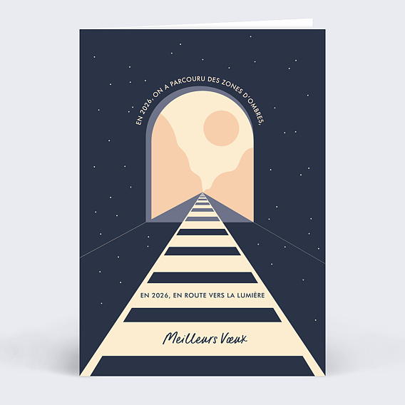 Carte de vœux entreprise Tunnel Recto