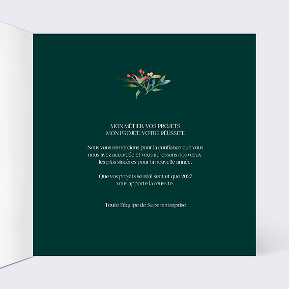 Carte de Voeux Entreprise Etoile de Noël