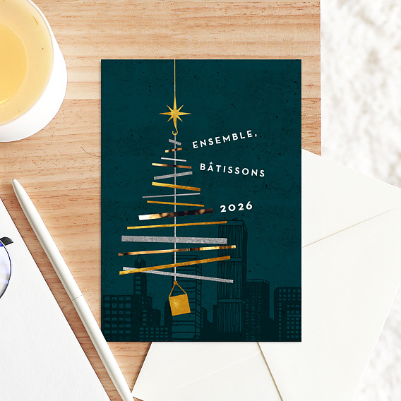 Carte de vœux entreprise Joyeux Travaux Après 4