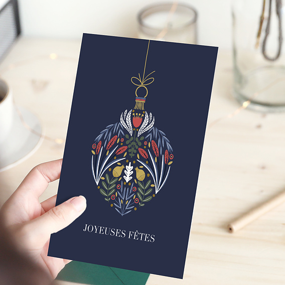 Carte de vœux entreprise Suspension décorative Après 4