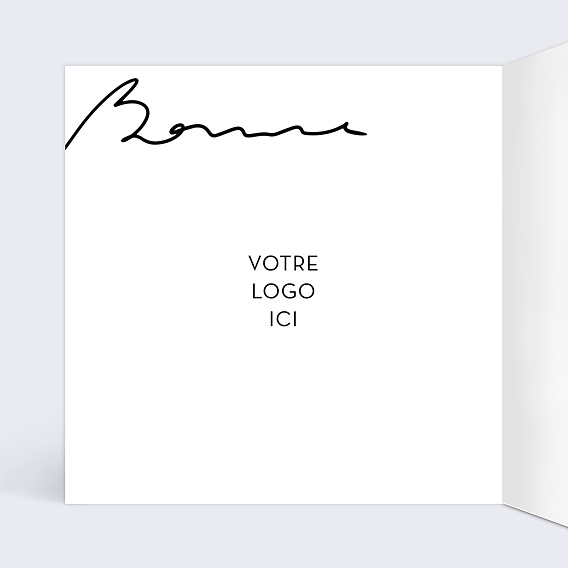 Carte de vœux entreprise Signature Intérieur Gauche
