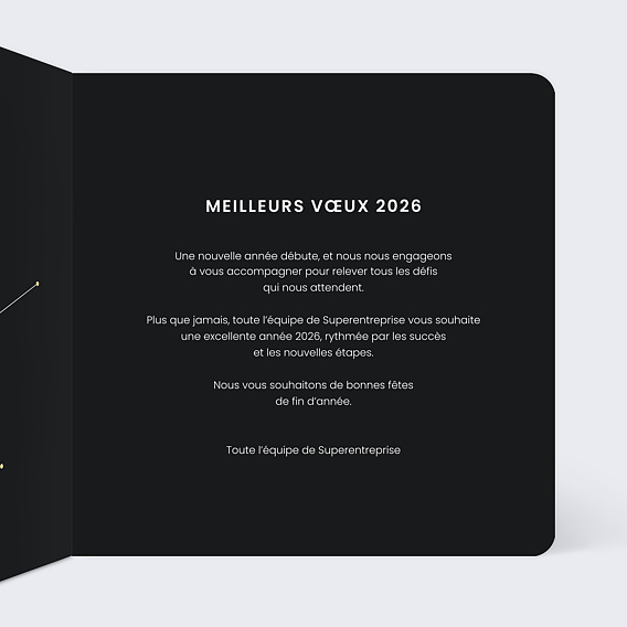 Carte de vœux entreprise Explosion Futuriste Intérieur Droit