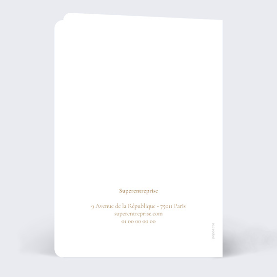 Carte de vœux entreprise Grands souhaits logo Verso