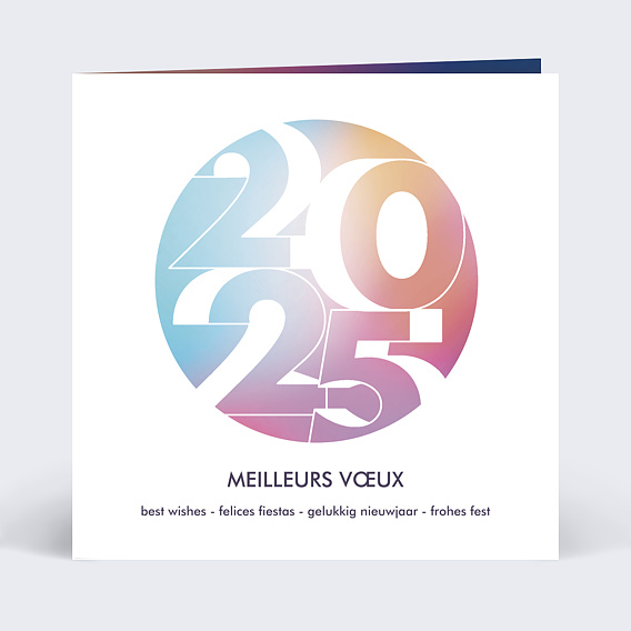 Carte de vœux entreprise Texture colorée
