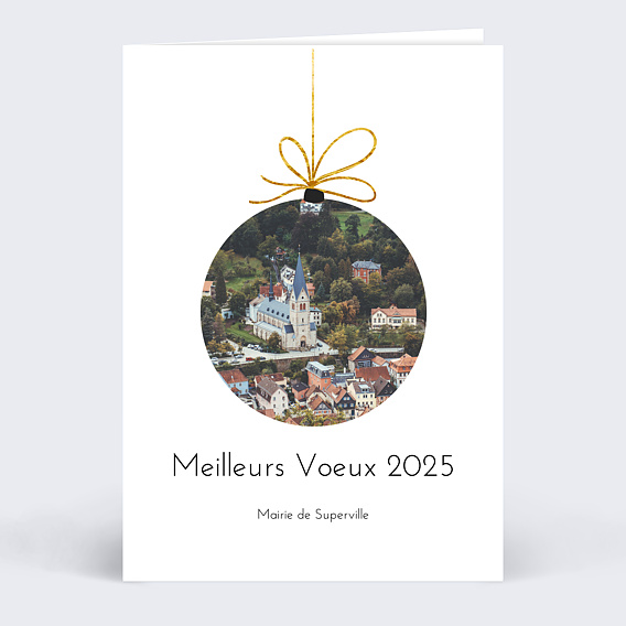 Carte de Vœux Entreprise Village Mairie