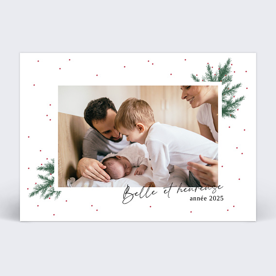 Carte de voeux Branches de pin photos