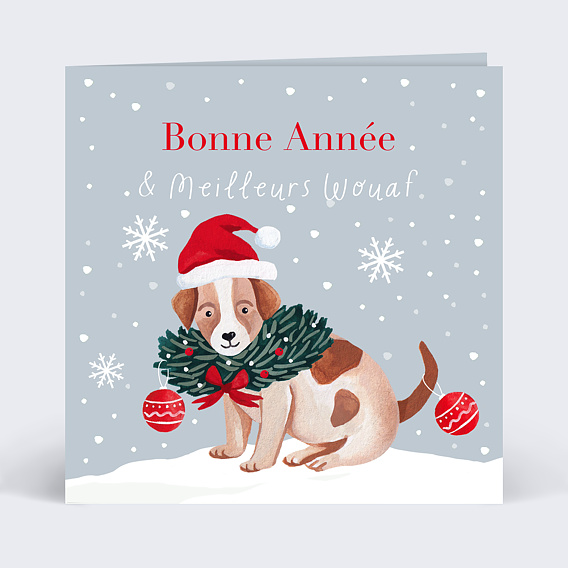 Carte de voeux Chien