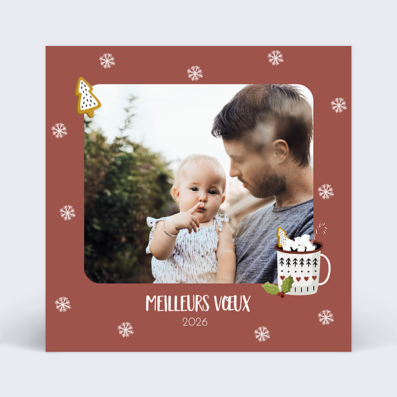 Carte De Voeux Particuliers Chocolat Chaud Popcarte