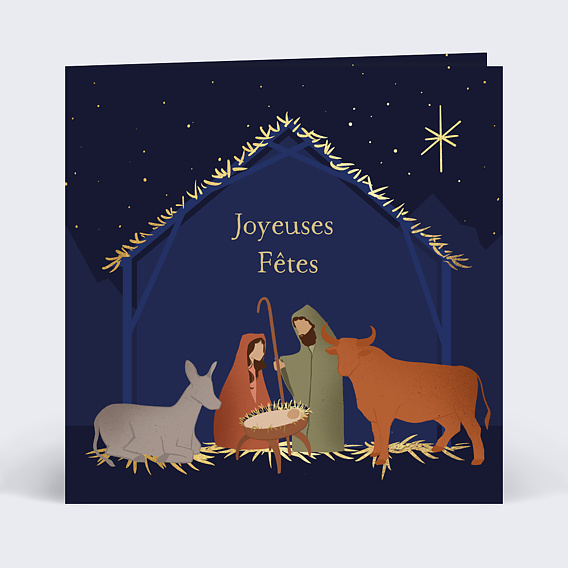 Carte de voeux Crèche