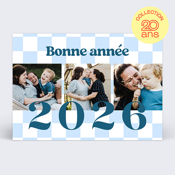 Carte de voeux Damier