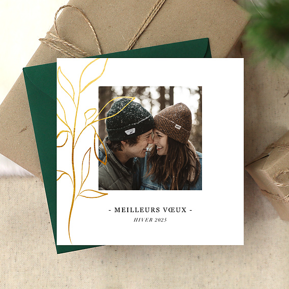 Carte de voeux Doux Feuillage