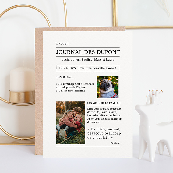 Carte de voeux Gazette Familiale