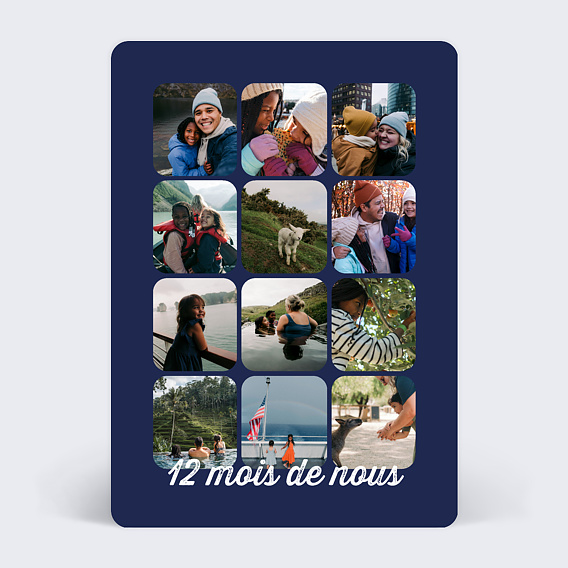 Carte de Voeux Particuliers Grille arrondie