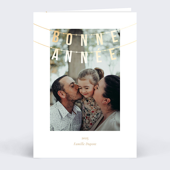 Carte de voeux Guirlande bonne année