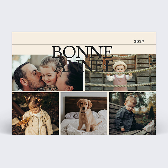 Carte de voeux Joie et bonheur
