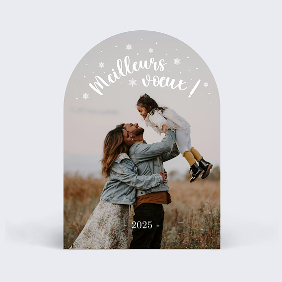 Carte de Voeux Particuliers Jolie pleine page arche