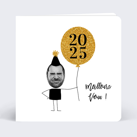 Carte de voeux Shiny Balloon