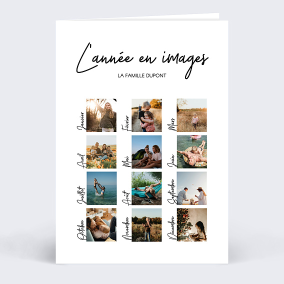 Carte de voeux Retrospective Vertical