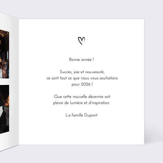 Carte de voeux Meilleurs Voeux Intérieur Droit