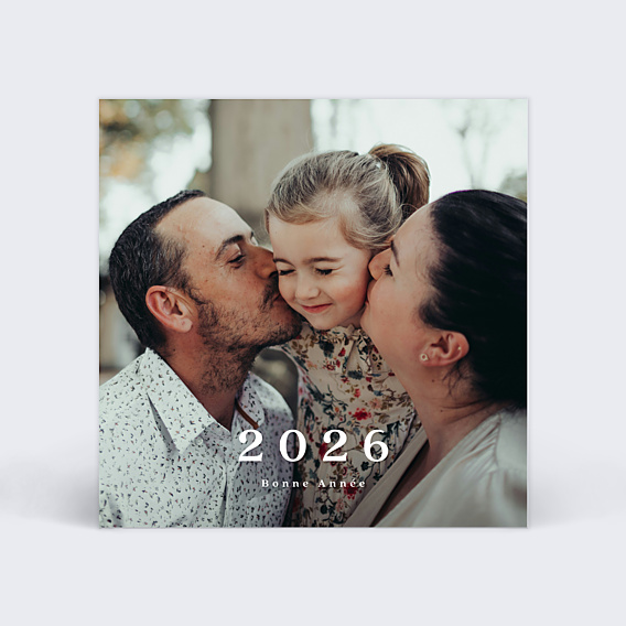 Carte de Voeux Particuliers Pleine page minimaliste