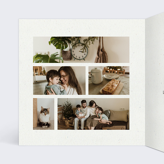 Carte de voeux Sapin Traditionnel Intérieur Gauche